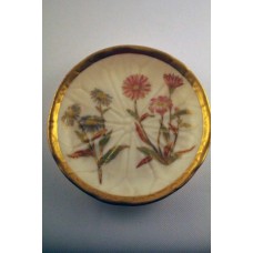 Royal Worcester Floral Gilded Pin Tray c1890